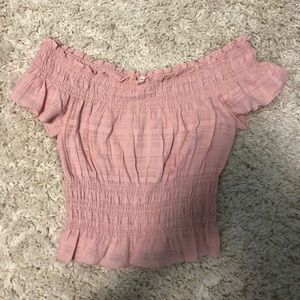 Pink off the shoulder top